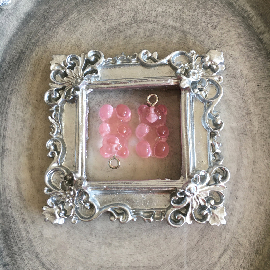 Godisnallar Berlocker 21x7mm Resin Rosa, 2st