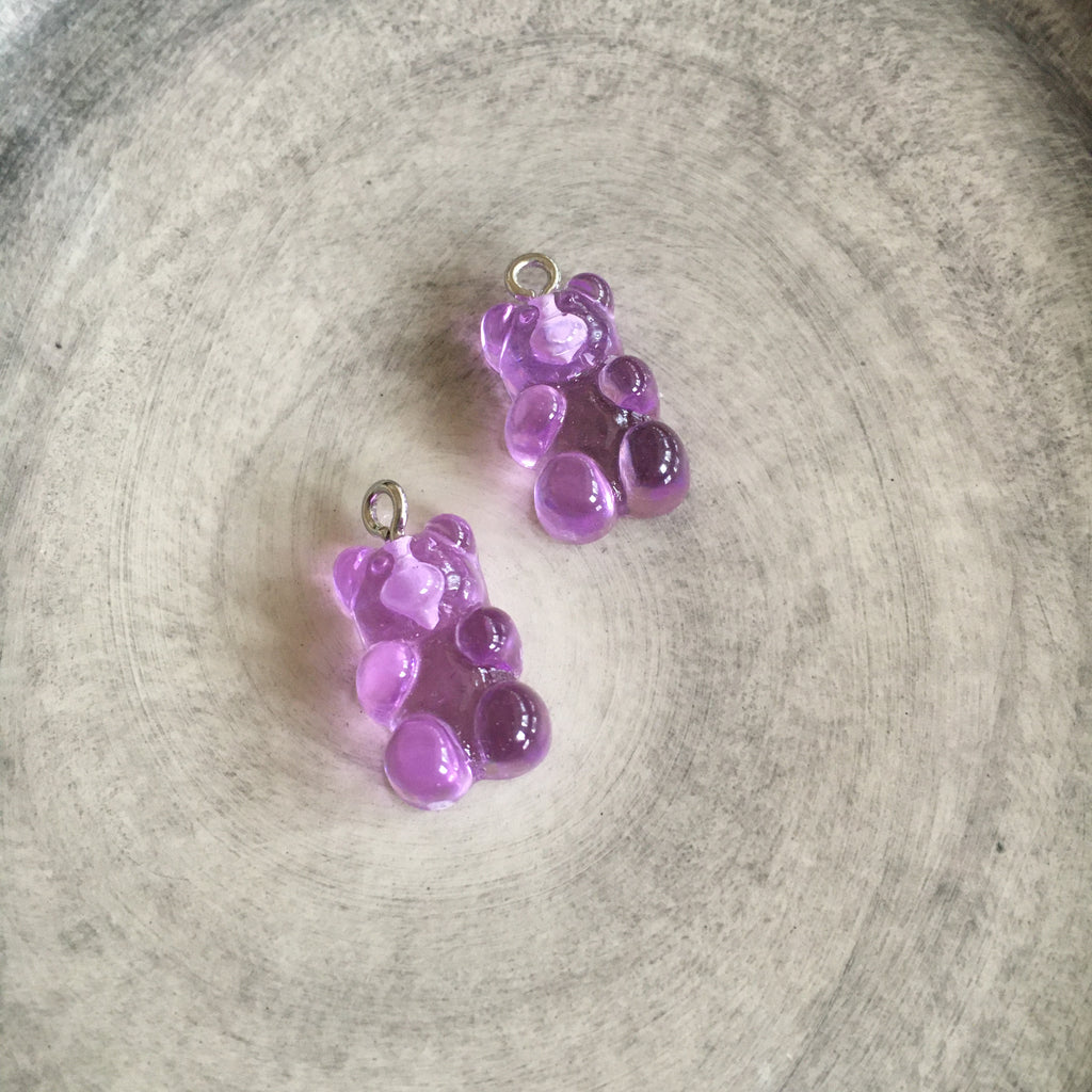 Godisnallar Berlocker 21x7mm Resin Lila, 2st