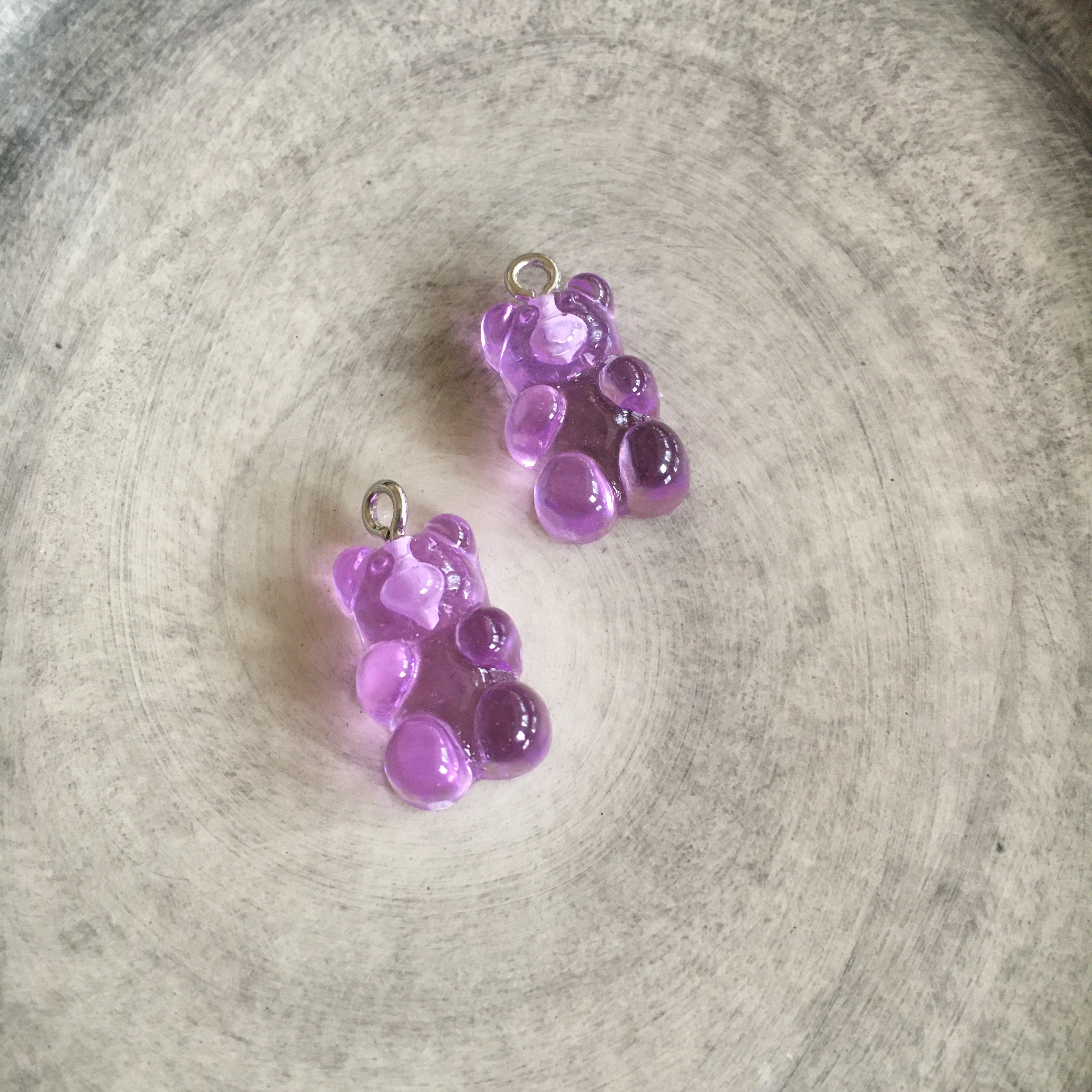 Godisnallar Berlocker 21x7mm Resin Lila, 2st