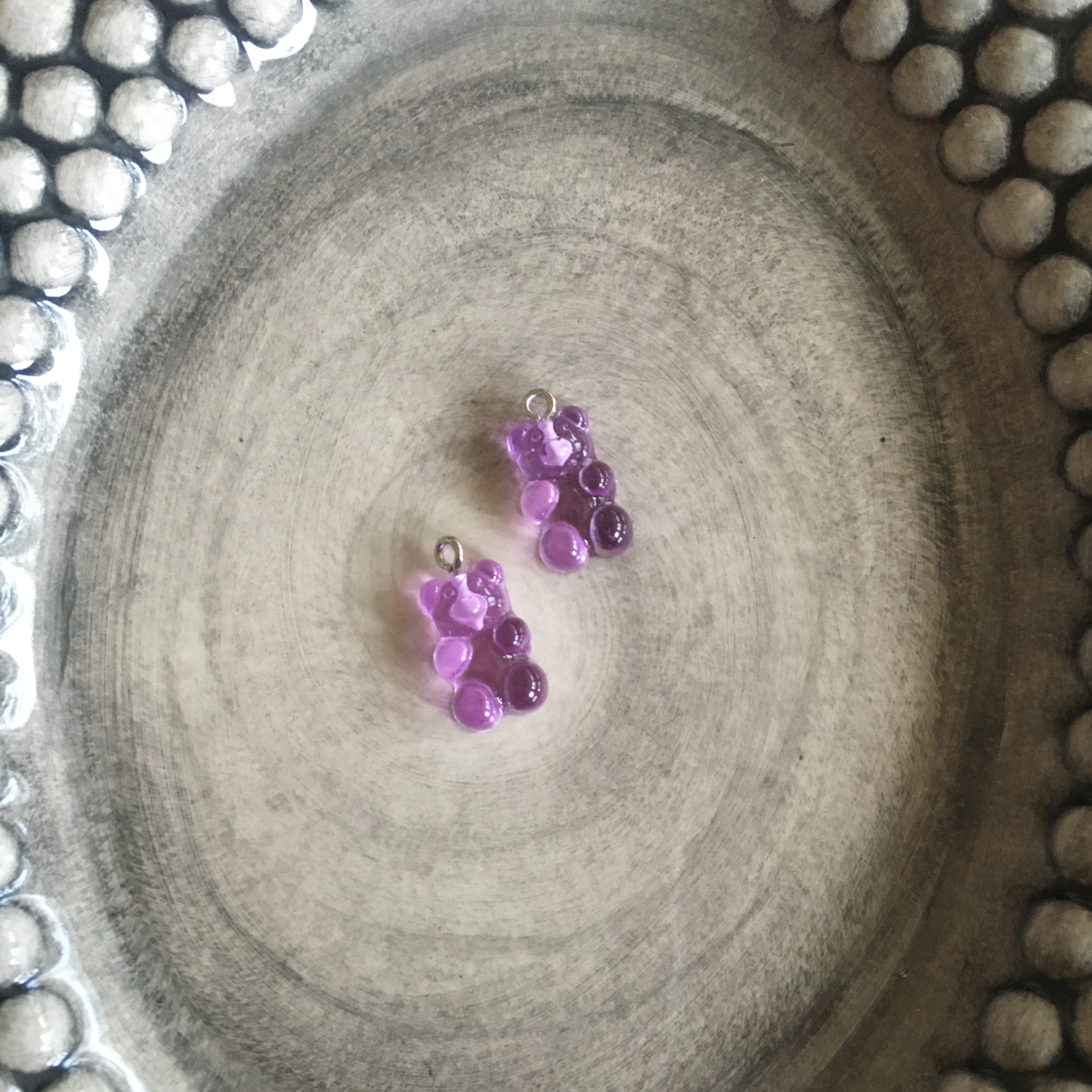 Godisnallar Berlocker 21x7mm Resin Lila, 2st