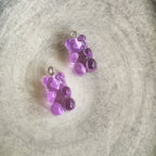 Godisnallar Berlocker 21x7mm Resin Lila, 2st