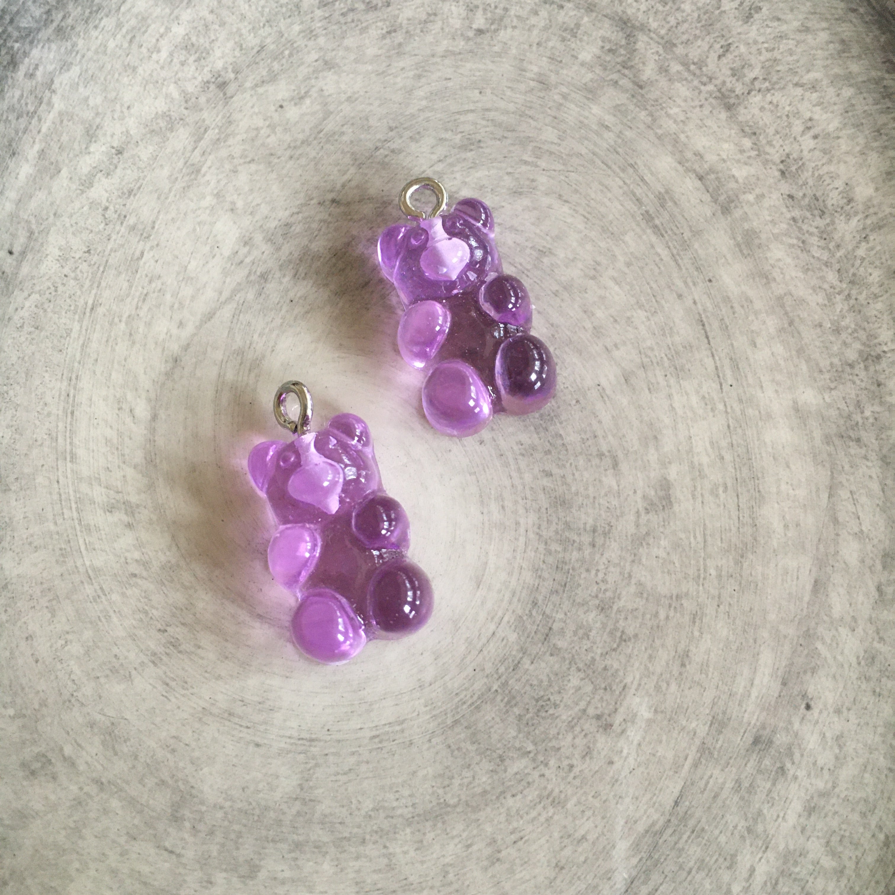 Godisnallar Berlocker 21x7mm Resin Lila, 2st