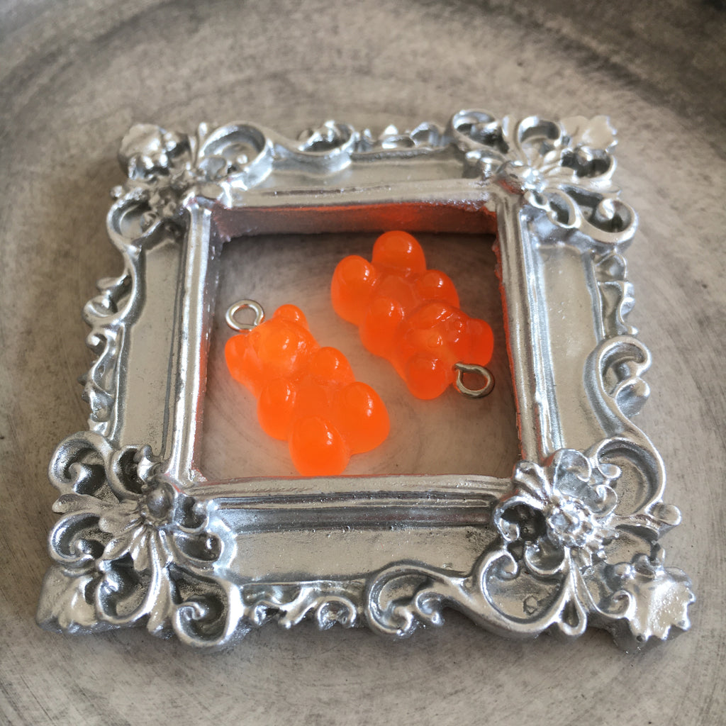 Godisnallar Berlocker 21x7mm Resin Orange, 2st