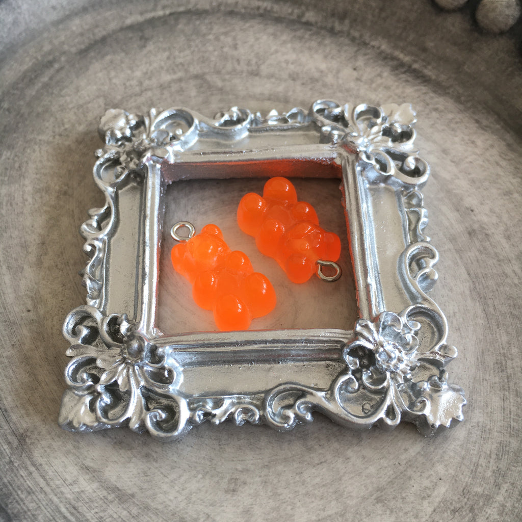 Godisnallar Berlocker 21x7mm Resin Orange, 2st