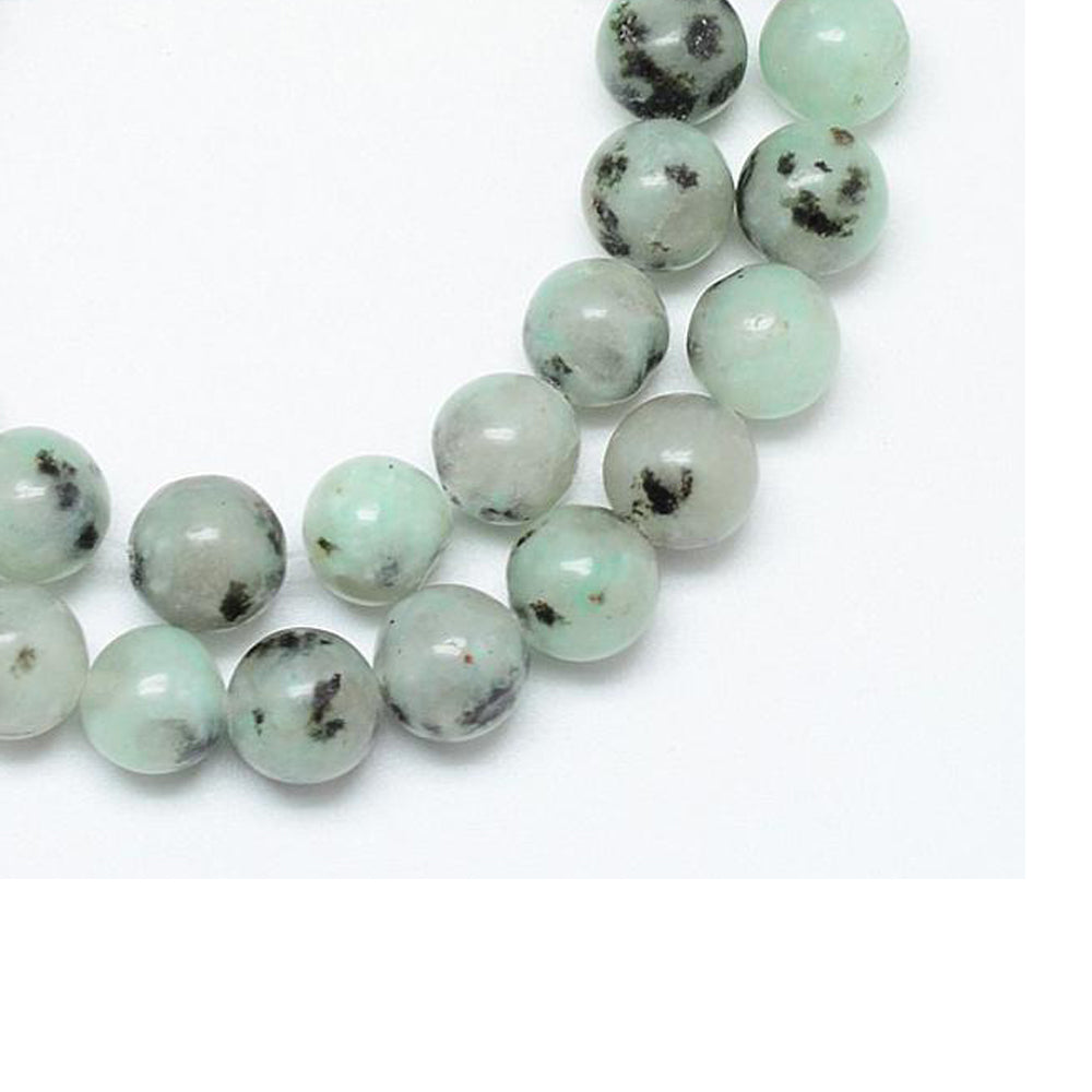 Kiwi Jaspis Pärlor 6mm eller 8mm Naturliga Ädelstenar, 1 sträng