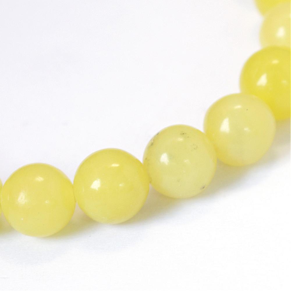 Citron Jade 8mm Gulgröna Naturliga Ädelstenar