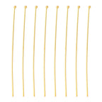 Kulpinnar Hattpinnar 50mm Gyllene 1,5mm Kula Nickelfria, 25-pack