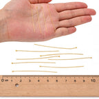 Kulpinnar Hattpinnar 50mm Gyllene 1,5mm Kula Nickelfria, 25-pack