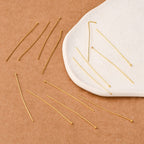 Kulpinnar Hattpinnar 50mm Gyllene 1,5mm Kula Nickelfria, 25-pack