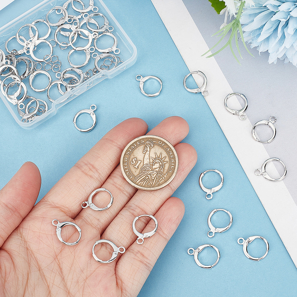 Brisyrkrokar Platinapläterat Rostfritt stål 304 11,7x14,7mm Nickelfria, 4-pack