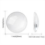 Transparenta Cabochons Flatbacks 25mm, 6st