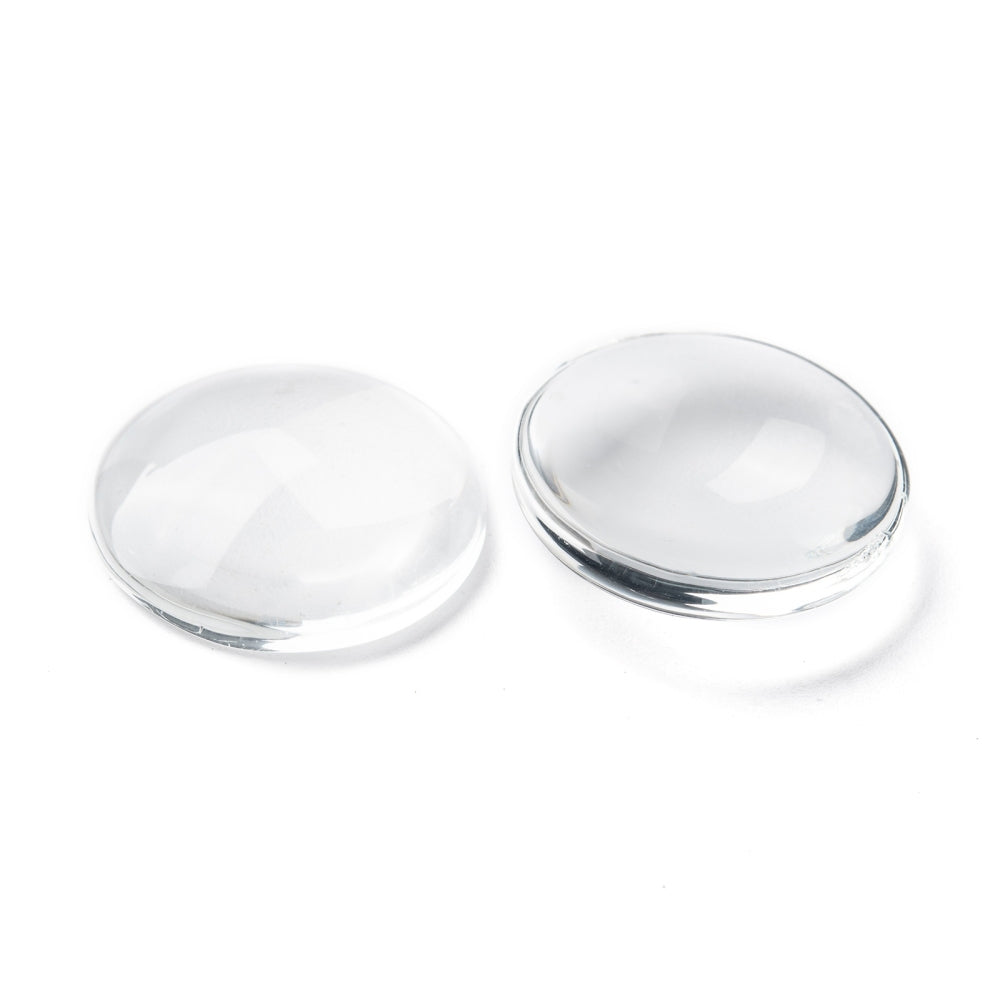 Transparenta Cabochons Flatbacks 25mm, 6st