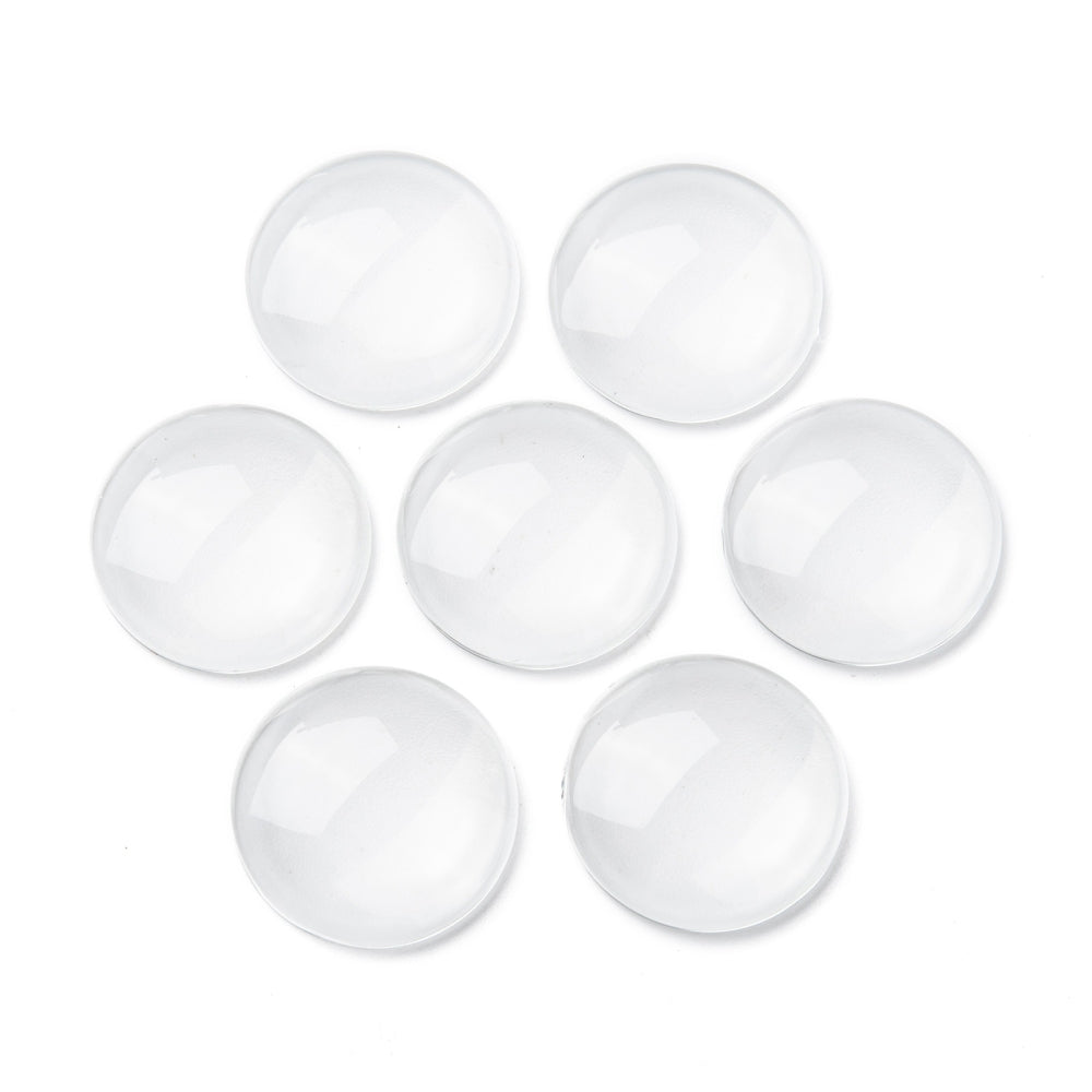 Transparenta Cabochons Flatbacks 25mm, 6st
