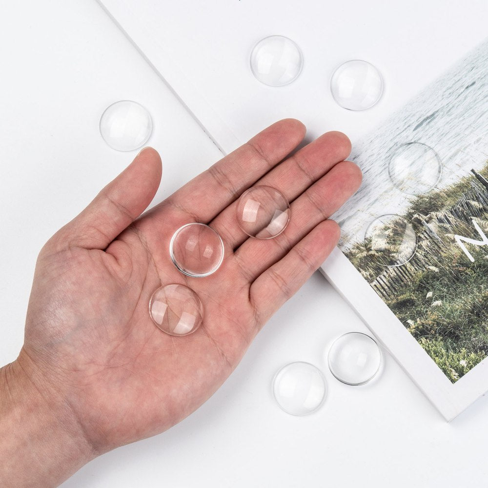 Transparenta Cabochons Flatbacks 25mm, 6st