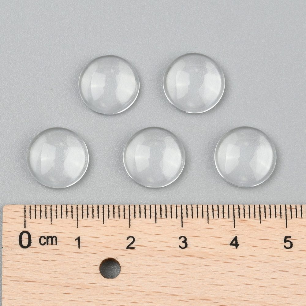 Transparenta Cabochons Flatbacks 11,5-12mm, 10st