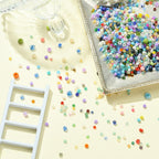 Seed beads 1,5-4mm Mixade färger och storlekar, 30 gram (ca1000st)