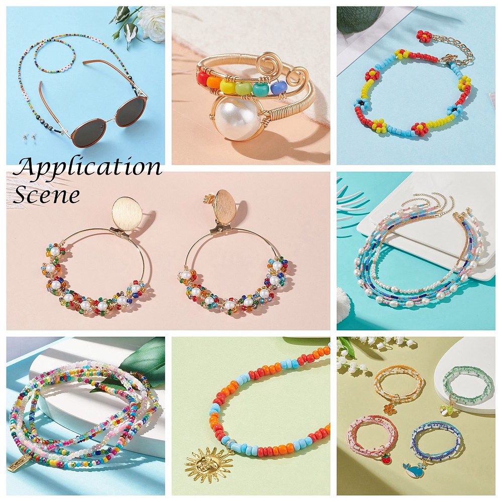 Seed beads 1,5-4mm Mixade färger och storlekar, 30 gram (ca1000st)