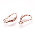 Örhängeskrokar Roséguldpläterad Mässing 15x8,5mm, 3 par