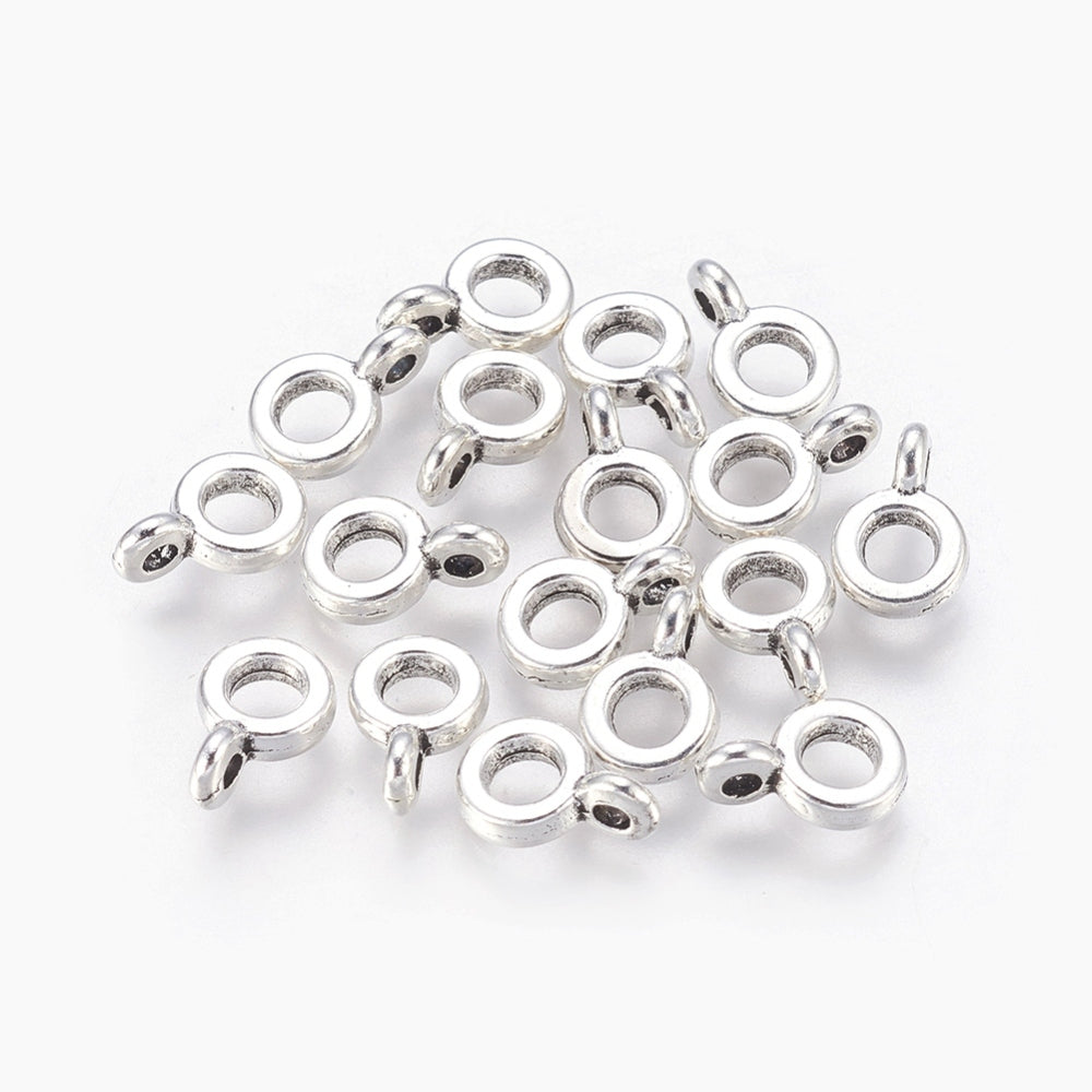 Tub Berlockhållare Bails 6,5x2mm Antiksilver Nickelfria, 10st