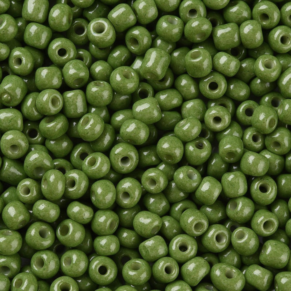 Seed Beads 2mm, 3mm eller 4mm Olivgrön, 30 gram