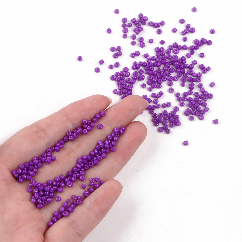 Seed Beads 2mm, 3mm eller 4mm Orkidlila, 30 gram