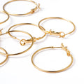 Creolörhängen Hoops 30mm Guld- eller Silverpläterad Mässing Nickelfria, 4-pack