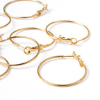 Creolörhängen Hoops 30mm Guld- eller Silverpläterad Mässing Nickelfria, 4-pack