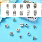 Tub Berlockhållare Bails Antiksilver, 10st (1 av varje modell)