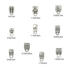 Tub Berlockhållare Bails Antiksilver, 10st (1 av varje modell)