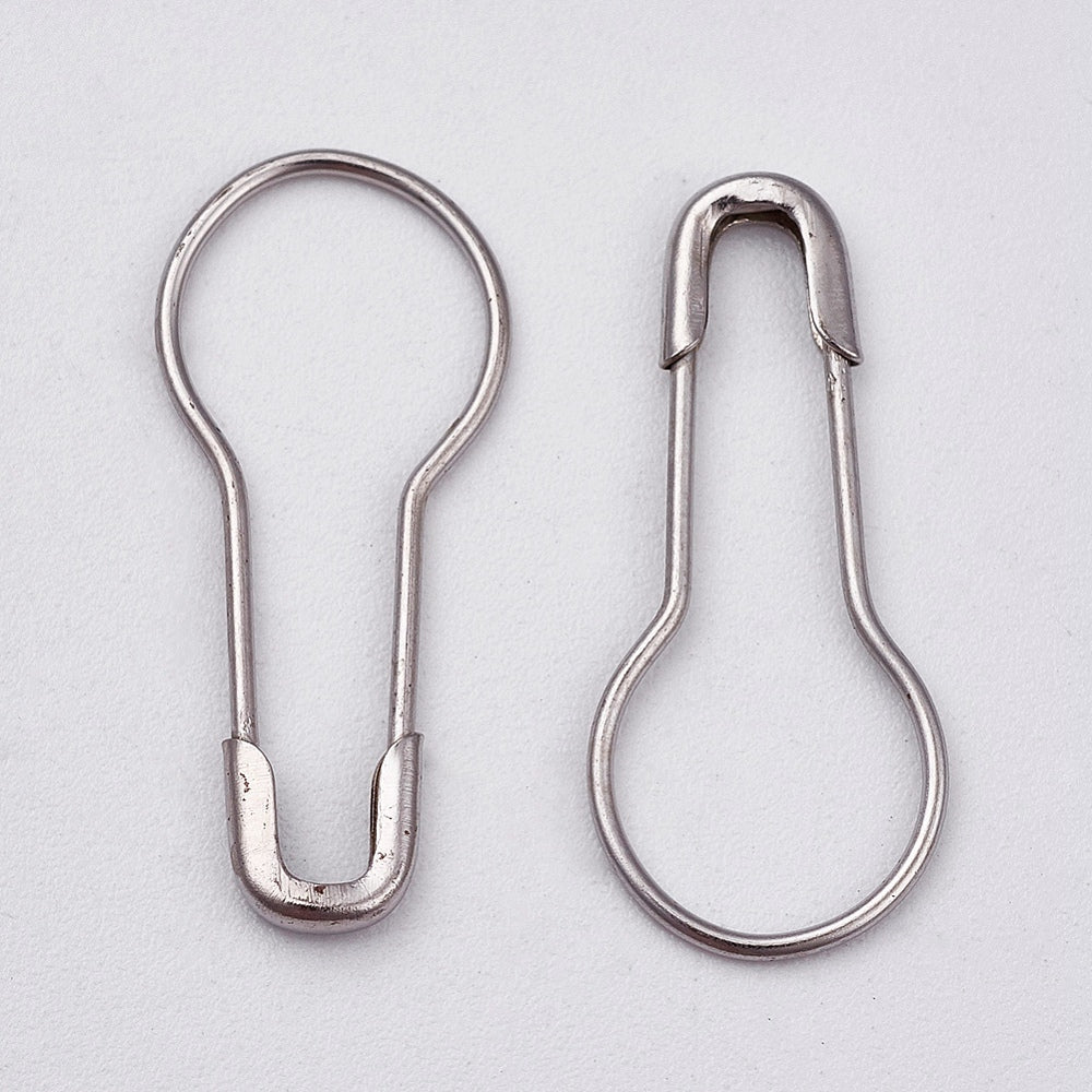 Maskmarkörer Säkerhetsnålar 22x10mm Platina, 25st