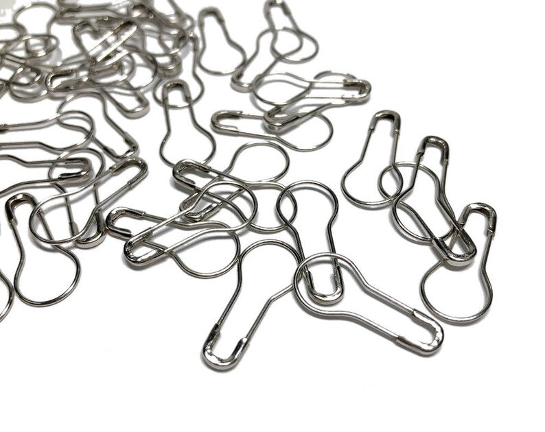 Maskmarkörer Säkerhetsnålar 22x10mm Platina, 25st