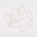Hoop-Örhängen Kidney 33x14mm Silverpläterade Nickelfria, 10st
