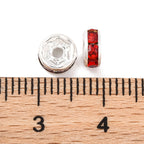 Strassrondeller 6mm Silverpläterade Mixade färger, 20-pack