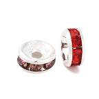 Strassrondeller 6mm Silverpläterade Mixade färger, 20-pack