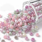 Seed Beads 4mm Mixade färger Ceylon Pastell, 30 gram (ca350st)