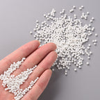 Seed Beads 2mm, 3mm eller 4mm Vit, 30 gram