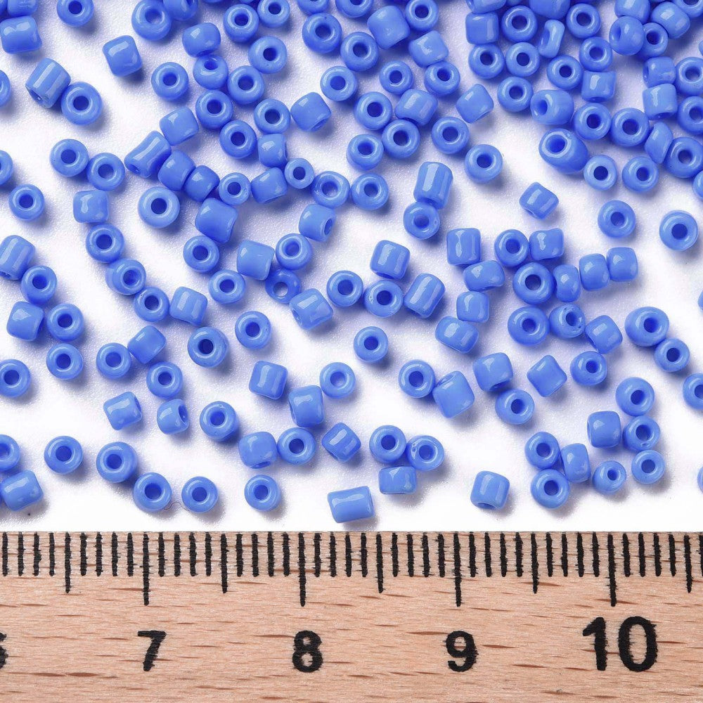 Seed Beads 2mm, 3mm eller 4mm Blåklint, 30 gram