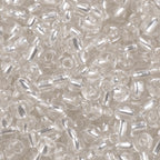 Seed Beads 2mm eller 4mm Transparent Vit med Silverfordrad insida, 30 gram