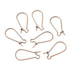 Hoop-örhängen Kidney 25x12mm Röd Koppar, 10st