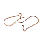 Hoop-örhängen Kidney 25x12mm Röd Koppar, 10st