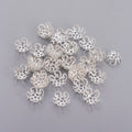 Pärlhattar 9,5mm Silverpläterade, 20st