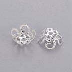 Pärlhattar 9,5mm Silverpläterade, 20st