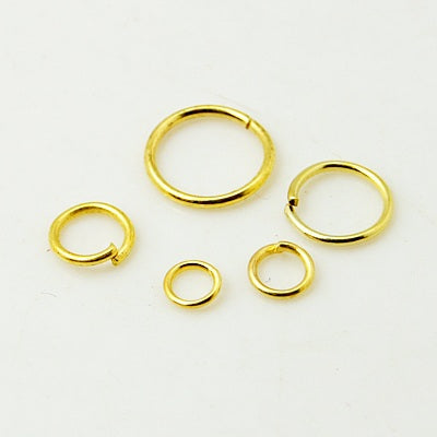 Öppna Bindringar 4mm-10mm Guldpläterade Nickelfria