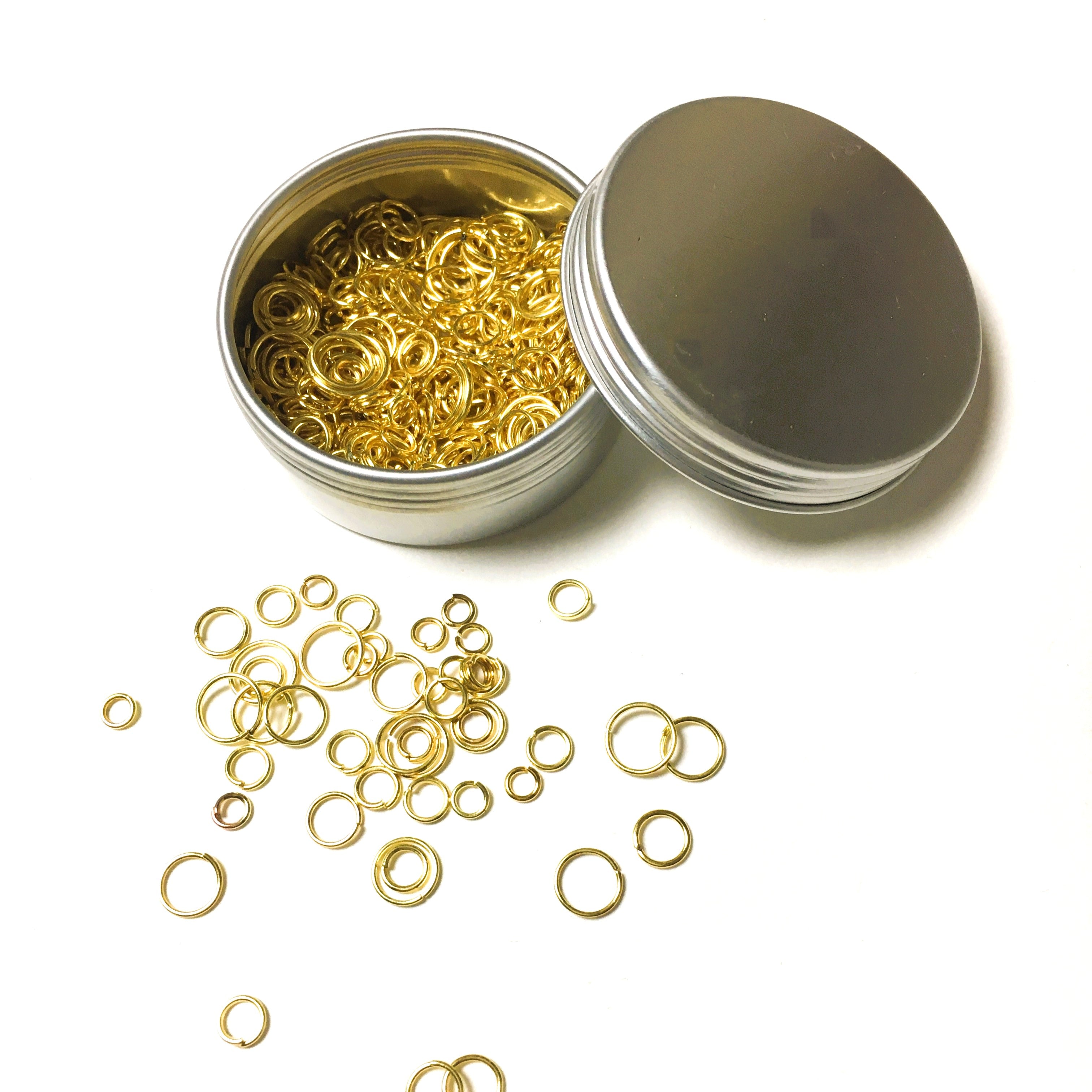 Öppna Bindringar 4mm-10mm Guldpläterade Nickelfria