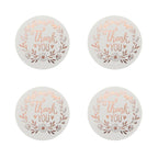 Klistermärken 2,5cm Thank You Roséguld, 48st