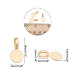 Cabochonhållare 10x18mm Limma på Glue On Bails Gyllene Nickelfria, 6-pack