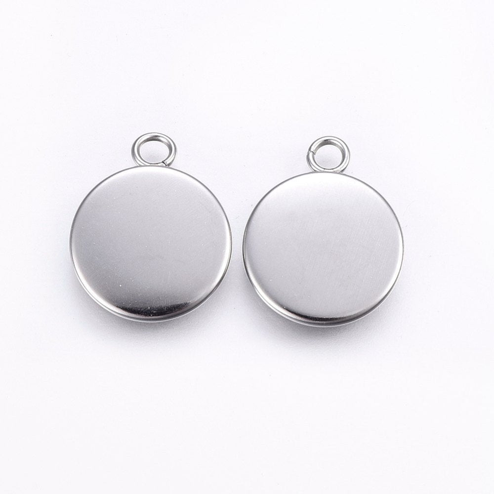 Ramberlocker Cabochon-hängen för 12mm Flatbacks, 2-pack