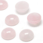 Rosenkvarts Cabochons Flatbacks 16mm Naturliga ädelstenar, 2st