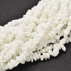 Vita Glaschips 5-14mm, 1 sträng (ca 86cm)