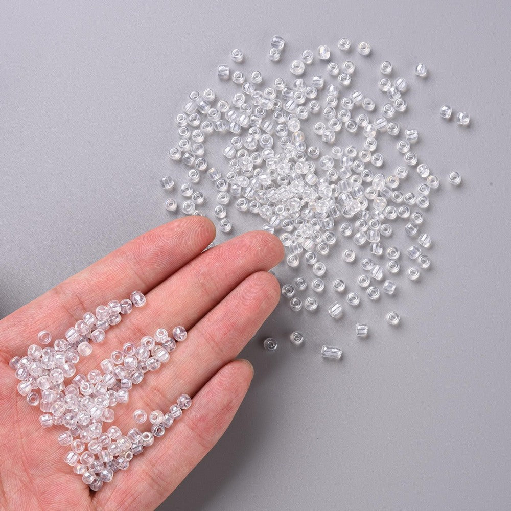 Seed Beads 2mm, 3mm eller 4mm Transparenta, 30gram